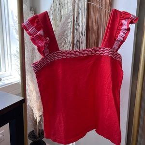 Set of TWO St. John’s Bay Ruffle Sleeve Tank Blouses
